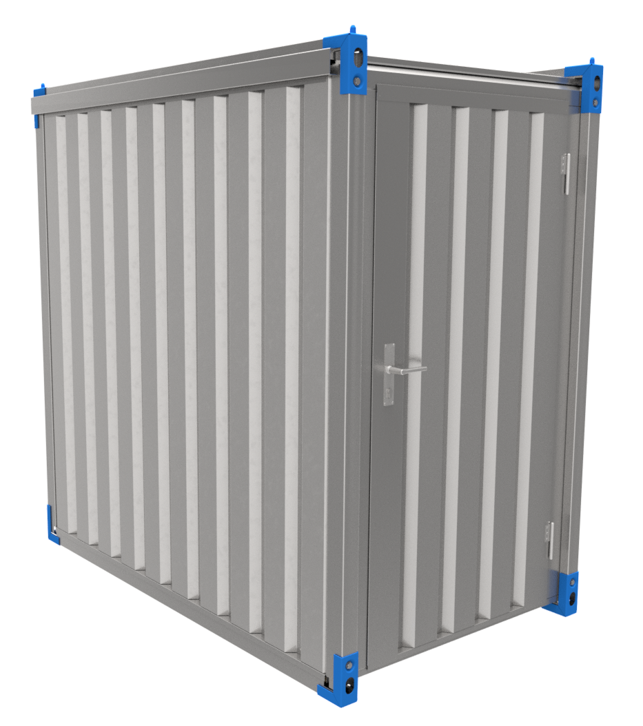 Materiaalcontainer enkele deur korte zijde - 1,4 mtr